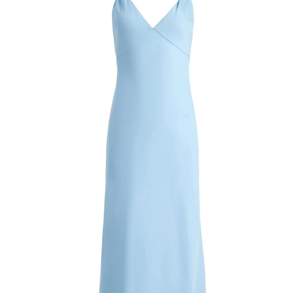 Alice + Olivia Kiro Midi Slip Dress, Mineral Blue - Picture 6 of 10